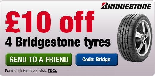 £10 off Bridgestone Tyres