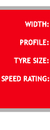 Enter your tyre size