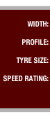Enter your tyre size