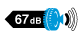 Noise Emission / Exterior Noise: 67 dBs, 1 Bar